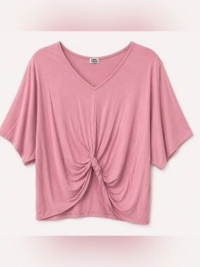 Smoke & Mirrors Pink Knotted Top Medium M